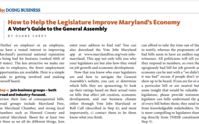 How to Help the Legislature Improve Maryland’s Economy